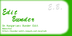edit bunder business card